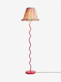 Lucy Tiffney pink wiggle floor lamp with floral shade - British product