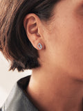 Sterling silver twist stud earrings (British brand)