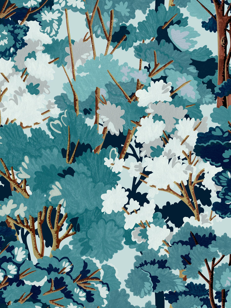 Graham & Brown Blue Folklore Tree Wallpaper - British product
