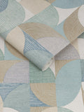 Graham & Brown Blue Stitch Craze Calm wallpaper (British brand)