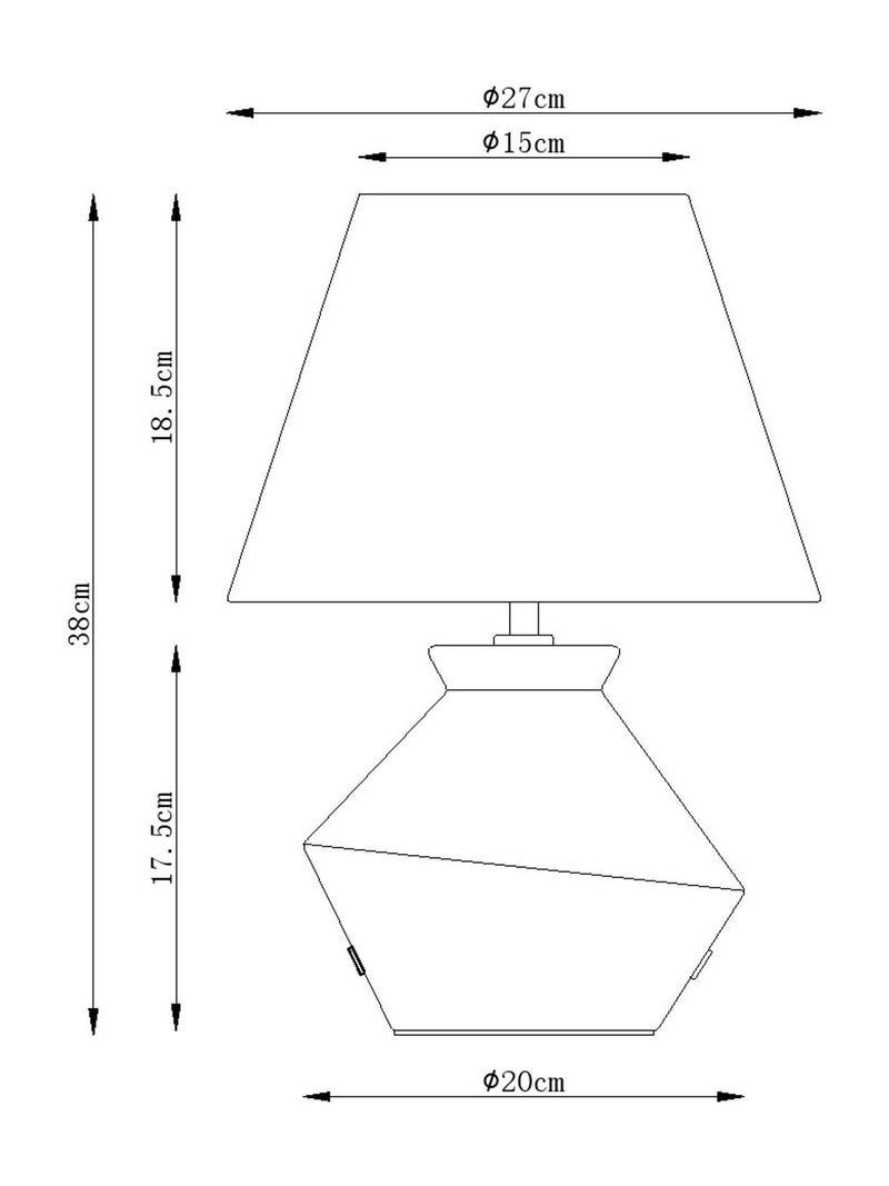 Grey Kineton large rechargeable table lamp, imported from the UK