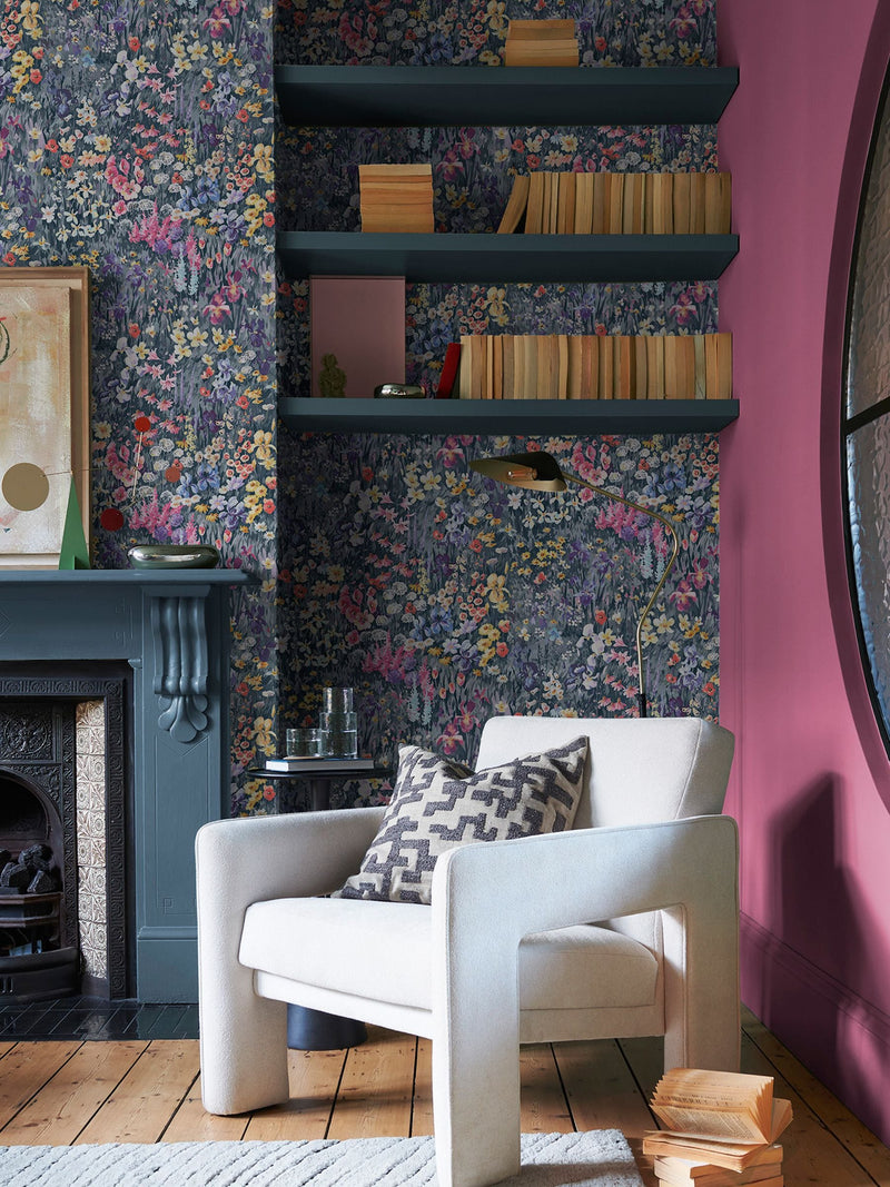 Graham & Brown wallpaper sample Midnight Cottage Garden A4 - British product