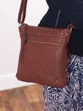 Lakeland Leather Harstone crossbody bag brown - British product