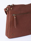 Lakeland Leather Harstone crossbody bag brown - British product