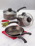 Judge Pewter Everyday 5 piece non-stick saucepan set, UK version