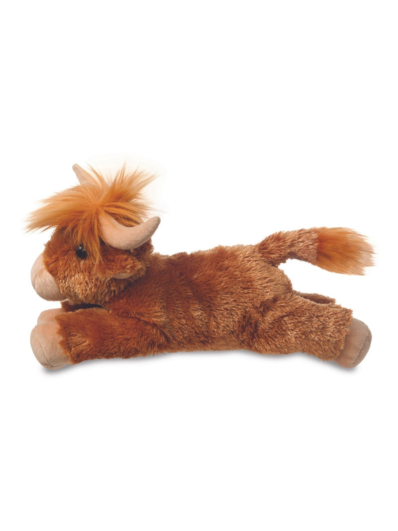 Aurora World Flopsies Highland Cow soft toy 17cm, UK version