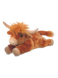 Aurora World Flopsies Highland Cow soft toy 17cm, UK version