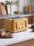 Ochre Yellow Bronx 4 Slice Toaster