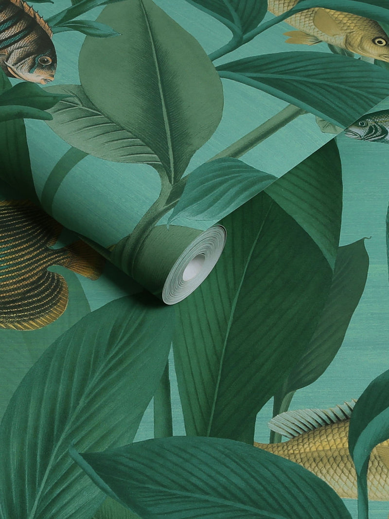 Graham & Brown Aquarium Aquamarine wallpaper sample A4, UK version