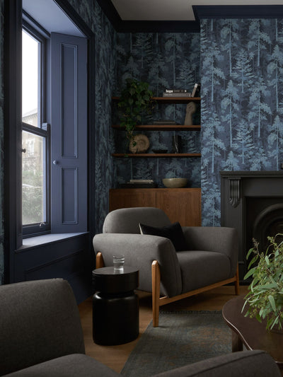 Next Graham & Brown Blue Norse Forrest Wallpaper- Buy online at McGrocer