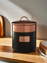 Next Interiors by Premier Black Prescott Copper Bread Bin 27x21x21cm- Buy online at McGrocer