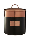 Interiors by Premier Black Prescott Copper bread bin 27x21x21cm, UK version