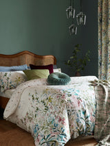 Next Laura Ashley White Multi Cotton Sateen Reversible Pointon Fields Duvet Cover Set- Buy online at McGrocer