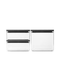 Brabantia Dark Grey Stackable Canisters 2 x 1.5L and 1 x 3.5L - British product