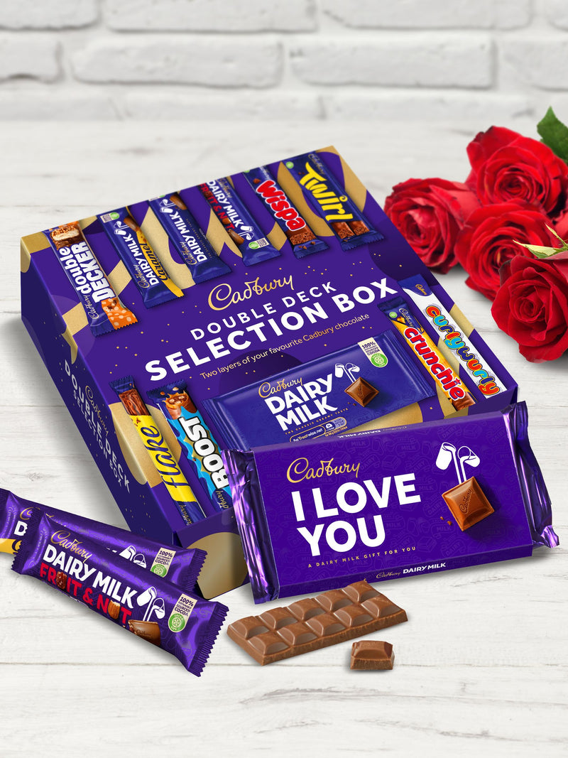 Cadbury Valentines Double Deck chocolate selection box - British product