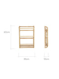 Cuddleco Aria Rattan Wave Bookshelf, imported from the UK