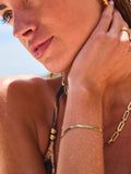 Gold tone waterproof stainless steel snake chain bracelet, UK version