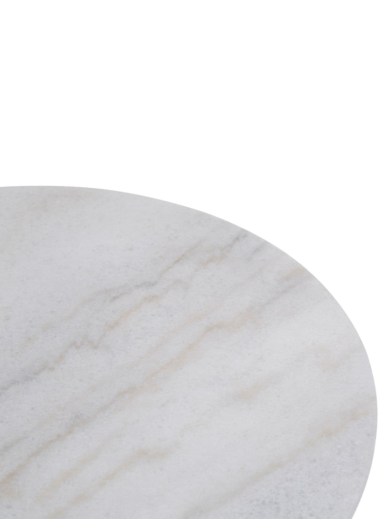 Premier white round marble lazy Susan 35cm, imported from the UK