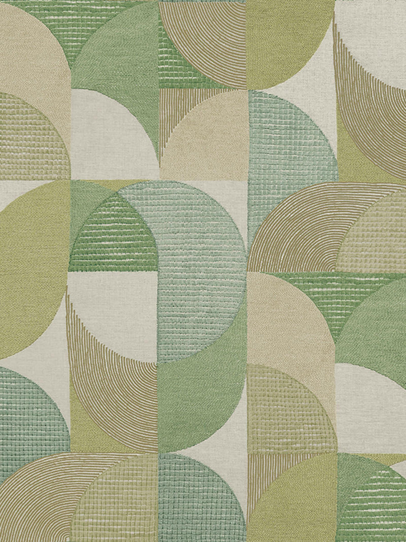 Graham & Brown green Stitch Craze wallpaper sample (British brand)