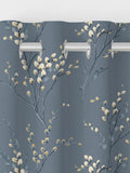 Laura Ashley Dark Seaspray Blue Pussy Willow curtains, UK version