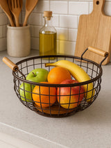 Next Interiors by Premier Bronze Vertex Powder Coated Fruit Basket 34cm- Buy online at McGrocer