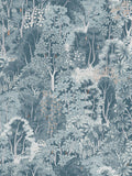 Graham & Brown Blue New Eden Porcelain wallpaper sample (British brand)