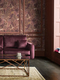 Graham & Brown Purple New Eden wallpaper sample, imported from the UK