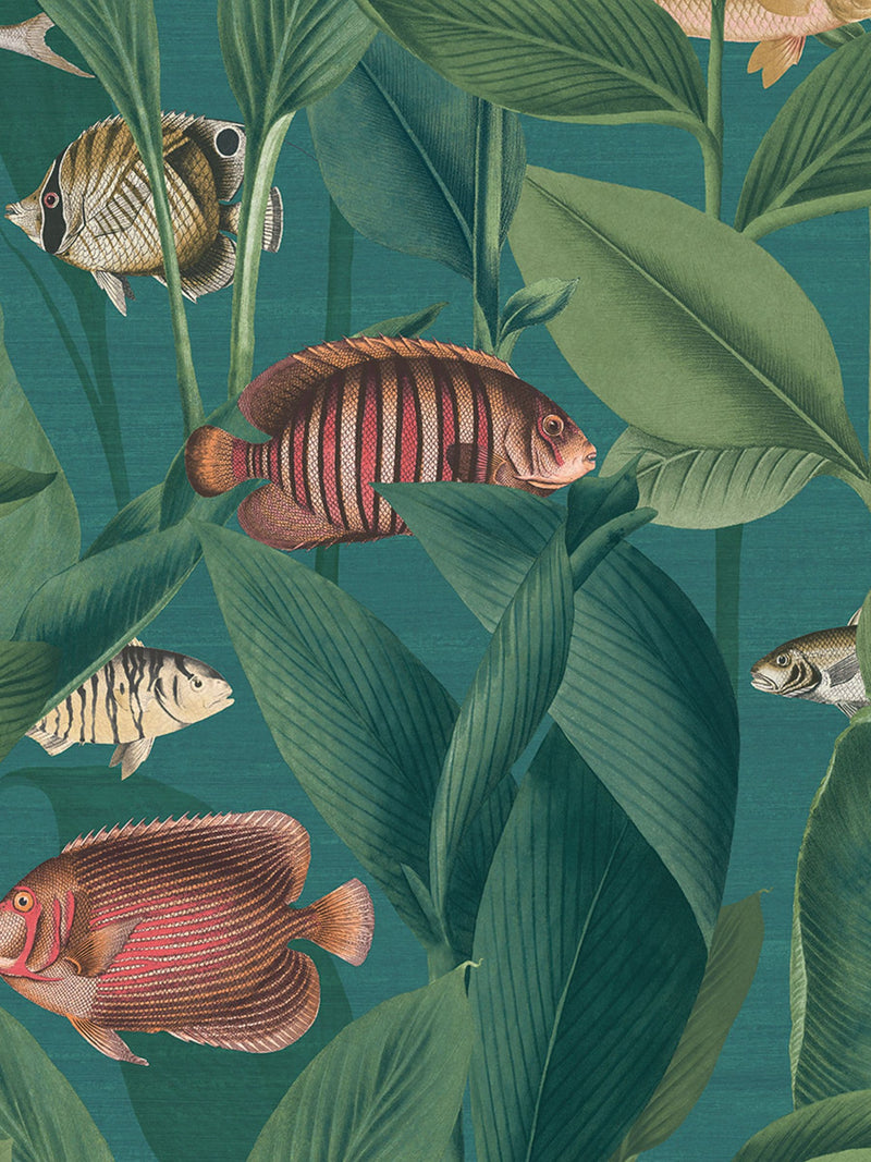 Graham & Brown Teal Aquarium wallpaper 10m, UK version
