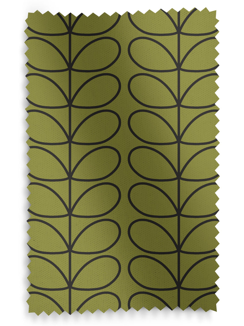 Orla Kiely Olive Green Linear Stem made to measure curtains (British brand)