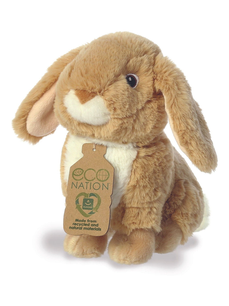 Aurora World lop-eared rabbit tan soft toy 24cm, imported from the UK