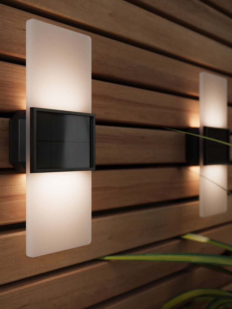 SolarCentre Gemini solar wall light set of 2 (British brand)