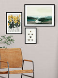 East End Prints black countryside walk set of 3 wall art prints - British product