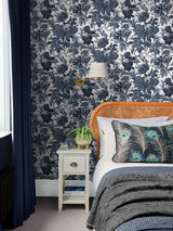 Next Graham & Brown Blue Enzia Wallpaper Sample- Buy online at McGrocer