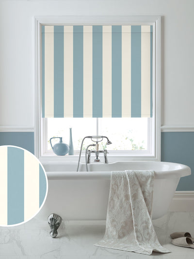 Next Laura Ashley Seaspray Blue Lille Stripe Roller Blind- Buy online at McGrocer