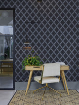 Next Graham & Brown Blue Greenskeeper Geo Wallpaper Sample- Buy online at McGrocer