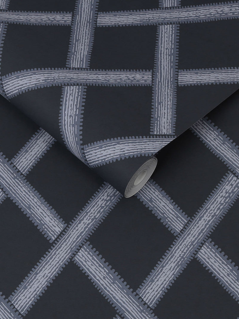 Graham & Brown Greenskeeper Geo wallpaper sample navy - British product