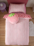 Pink red hearts duvet cover and pillowcase set, imported from the UK