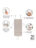 Brabantia grey door steam blanket 50x100cm - British product