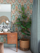 Next Graham & Brown Orange Daraee Tapestry Wallpaper Sample- Buy online at McGrocer