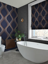 Next Graham & Brown Blue Euphoria Wallpaper Sample- Buy online at McGrocer