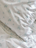 Shabby Chic Rosabelle blue print duvet cover and pillowcase set (British brand)
