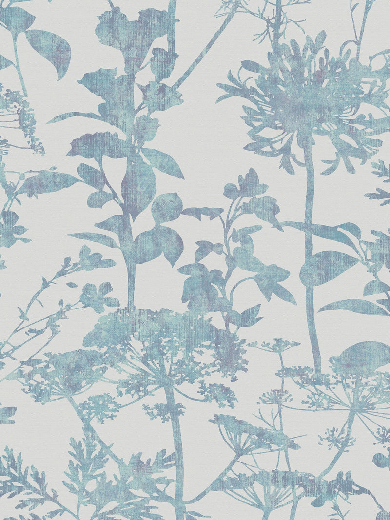 Graham & Brown Blue Esther Breathe wallpaper sample - British product