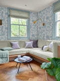 Graham & Brown Blue Esther Breathe wallpaper sample - British product