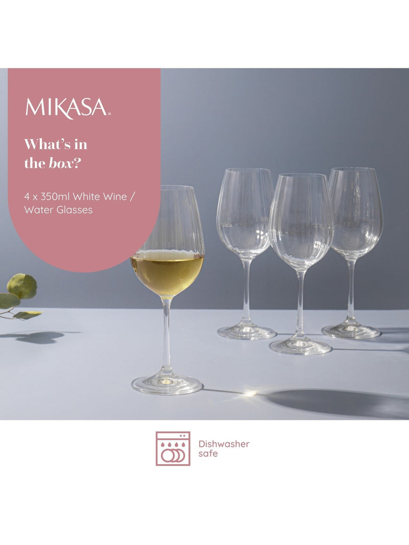 Mikasa Treviso crystal wine glasses set of 4 350ml, imported from the UK