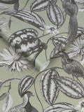 Graham & Brown green Amhersts Garden wallpaper sample, UK version