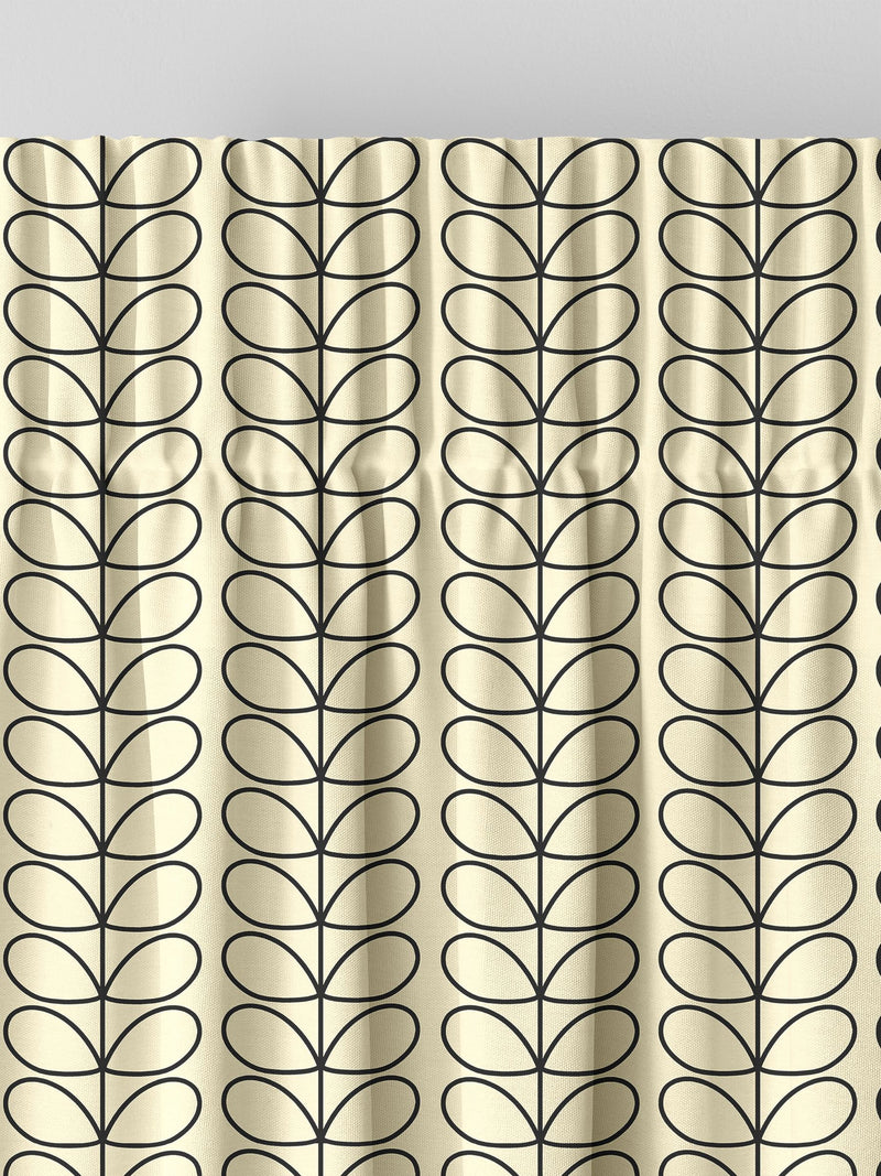 Orla Kiely Black Linear Stem made to measure curtains (British brand)