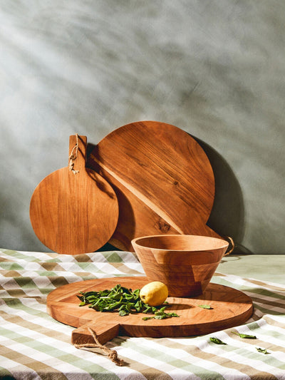 Next Interiors by Premier Natural Socorro Round Acacia Wood Board Chopping and Serving Board- Buy online at McGrocer