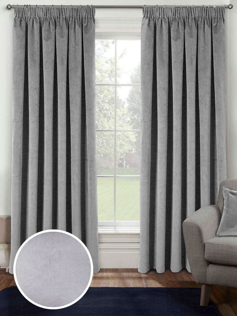 Enhanced Living grey thermal blackout curtain 229x183cm, imported from the UK