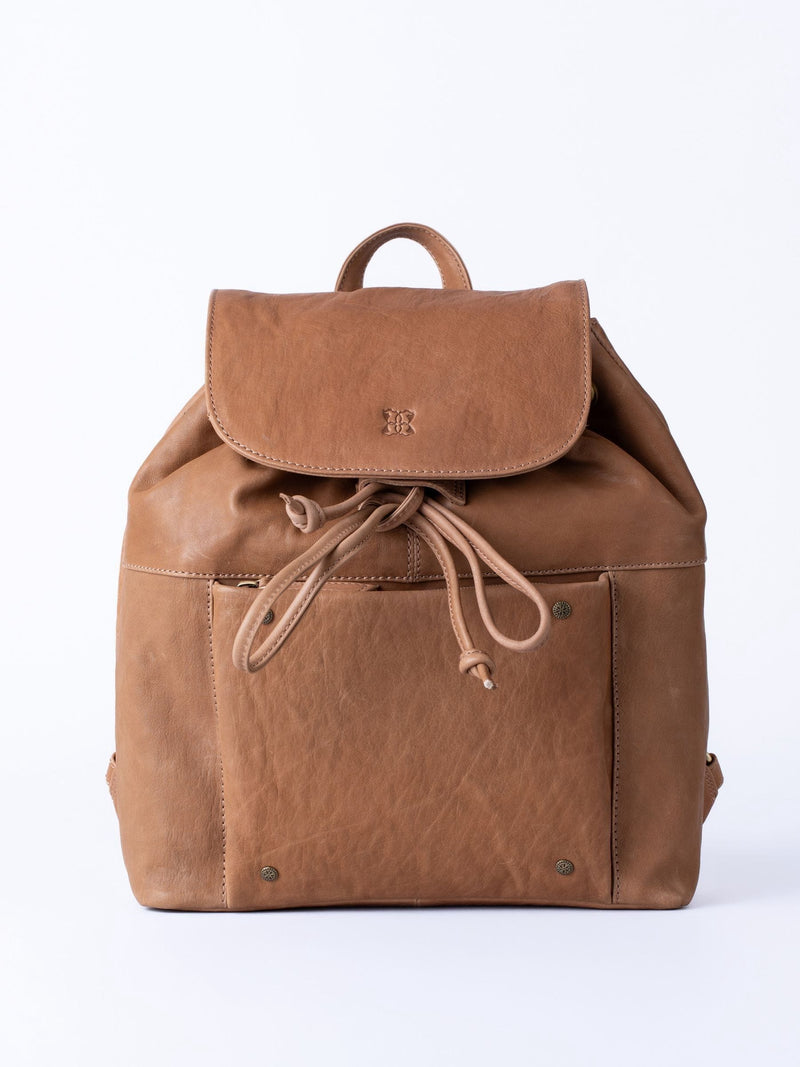 Lakeland Leather taupe Harstone backpack, imported from the UK