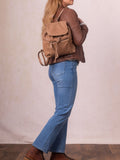 Lakeland Leather taupe Harstone backpack, imported from the UK